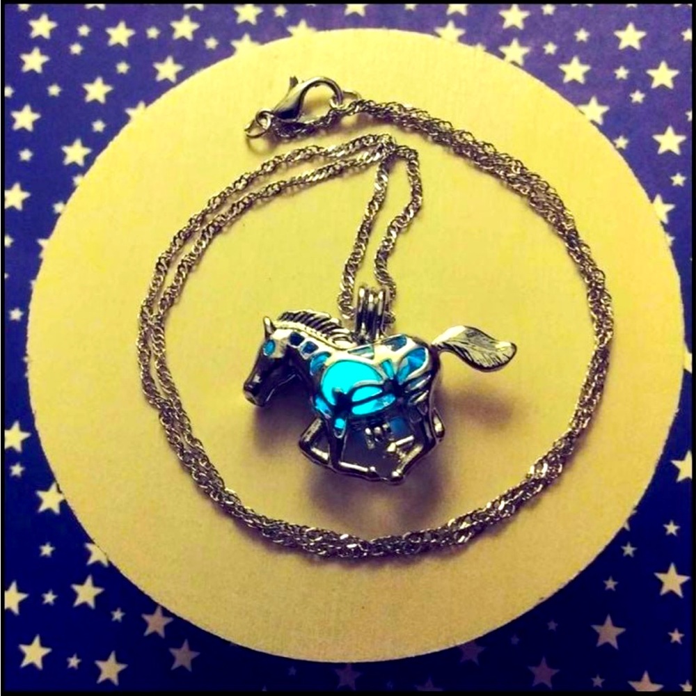 ❤️‼️UV Solar Glow Horse Western Cowgirl Statement Necklace‼️❤️